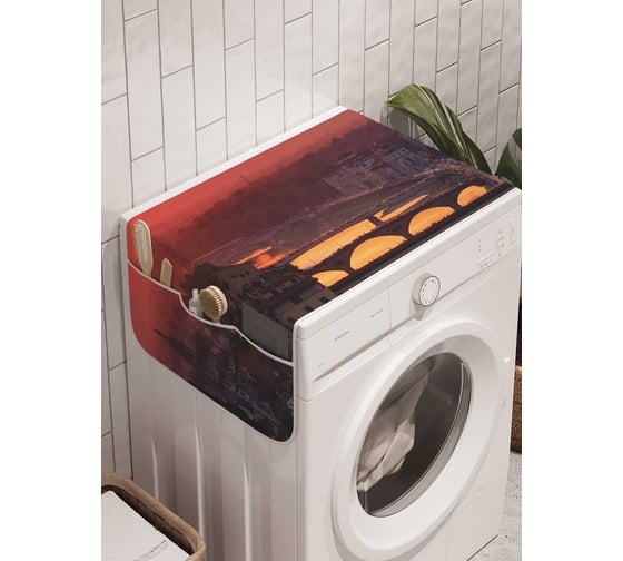 Органайзер для хранения Ambesonne "Закат над виадуком" на стиральную машину, 45x120 см, cwm_6650 1