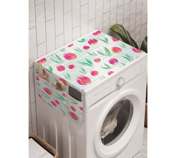 Органайзер для хранения Ambesonne "Унесенные цветами" на стиральную машину, 45x120 см, cwm_17753 1