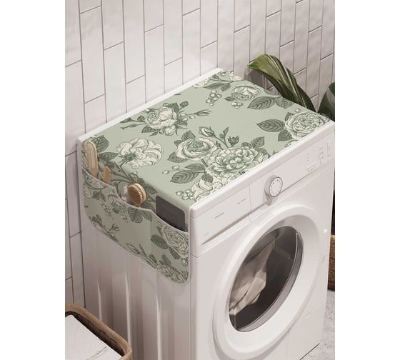 Органайзер для хранения Ambesonne "Розы и волшебство" на стиральную машину, 45x120 см, cwm_18024 1