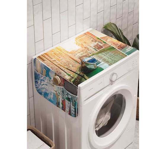 Органайзер для хранения Ambesonne "Краткая история" на стиральную машину, 45x120 см, cwm_18471 1