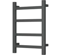 Полотенцесушитель электрический профильный Bauedge BAU Hotel Gun Grey 40x60, 4 планки, универсальный, темно-серый металлик DB-0091