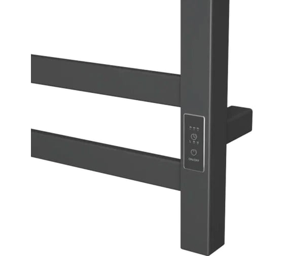 Полотенцесушитель электрический профильный Bauedge BAU Hotel Gun Grey 40x60, 4 планки, универсальный, темно-серый металлик DB-0091