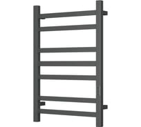 Полотенцесушитель электрический профильный Bauedge BAU Hotel Gun Grey 50x80, 7 планок, универсальный, темно-серый металлик DB-0090