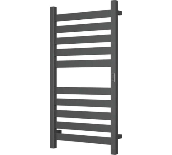 Полотенцесушитель дизайнерский электрический Bauedge профильный BAU Elite Gun Grey 50x100, 10 планок, универсальный, темно-серый металлик DB-0098 1