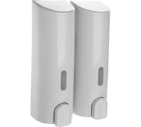 Настенный двойной дозатор для жидкого мыла, шампуня Аквалиния 2х380 мл B6695