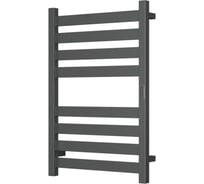 Полотенцесушитель дизайнерский электрический Bauedge профильный BAU Elite Gun Grey 50x80, 8 планок, универсальный, темно-серый металлик DB-0099