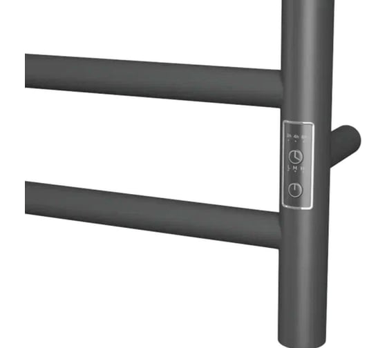 Полотенцесушитель электрический Bauedge BAU Stil Gun Grey 50x80, 7 планок, универсальный, темно-серый металлик DB-0094