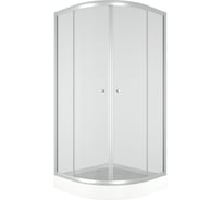 Душевой уголок Bauedge BAU Dream eco с поддоном, 100x100x195, прозрачное закаленное стекло, профиль матовый алюминий SB0038E