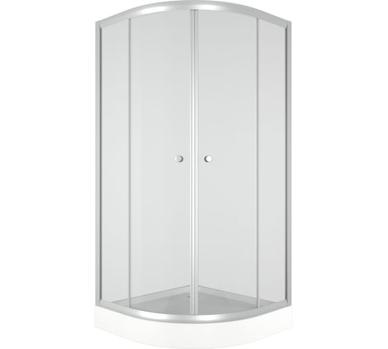 Душевой уголок Bauedge BAU Dream eco с поддоном, 100x100x195, прозрачное закаленное стекло, профиль матовый алюминий SB0038E 1