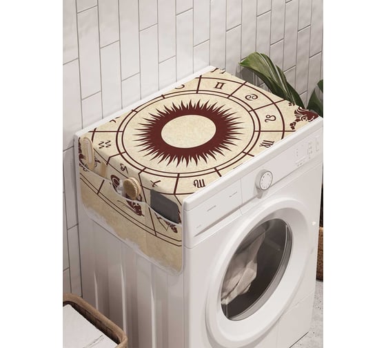 Органайзер для хранения Ambesonne "Солнечный зодиак" на стиральную машину, 45x120 см, cwm_18700 1