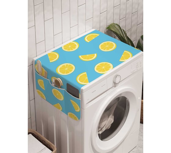 Органайзер для хранения Ambesonne "Лимонный витамин" на стиральную машину, 45x120 см, cwm_34730 1