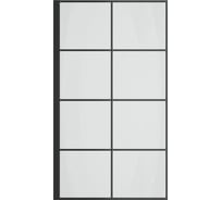 Шторка на ванну Bauedge BAU Stil square 140x80, прозрачное закаленное стекло 6 мм, черный матовый профиль SB0035