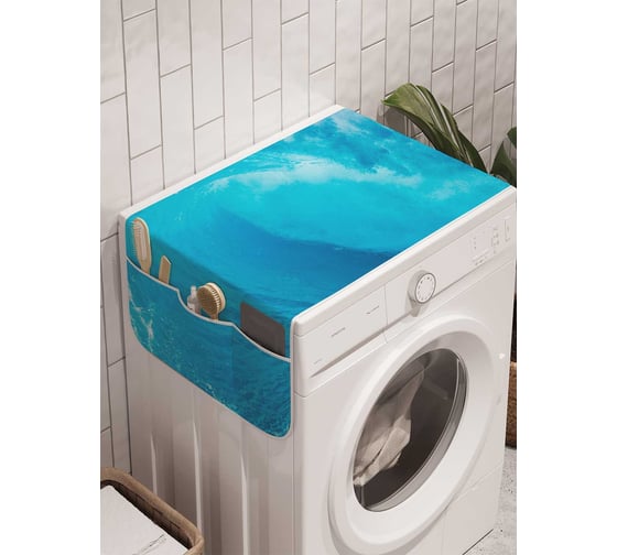 Органайзер для хранения Ambesonne "Опасные волны" на стиральную машину, 45x120 см, cwm_15007 1