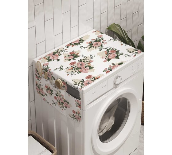 Органайзер для хранения Ambesonne "Город цветов" на стиральную машину, 45x120 см, cwm_8086 1