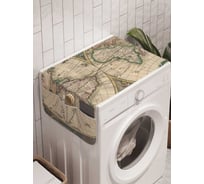 Органайзер для хранения Ambesonne "Древний атлас" на стиральную машину, 45x120 см, cwm_3370