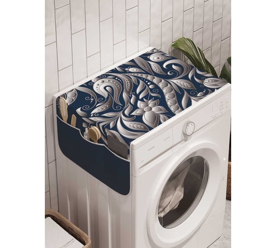 Органайзер для хранения Ambesonne "Таинственный букет" на стиральную машину, 45x120 см, cwm_18702 1