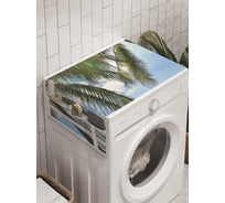 Органайзер для хранения Ambesonne "Пальмовое окно" на стиральную машину, 45x120 см, cwm_8105