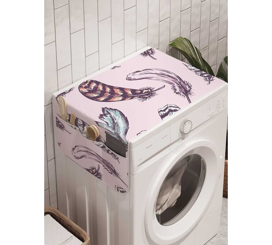 Органайзер для хранения Ambesonne "Перья" на стиральную машину, 45x120 см, cwm_28876 1