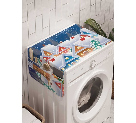 Органайзер для хранения Ambesonne "Снежный городок" на стиральную машину, 45x120 см, cwm_20307 1