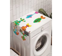 Органайзер для хранения Ambesonne "Изобилие рыбных красок" на стиральную машину, 45x120 см, cwm_20596