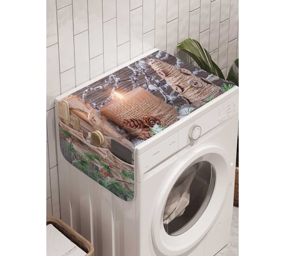 Органайзер для хранения Ambesonne "Зимние украшения" на стиральную машину, 45x120 см, cwm_21446 1