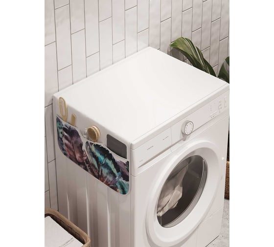 Органайзер для хранения Ambesonne "Круг из перьев" на стиральную машину, 45x120 см, cwm_20218 1