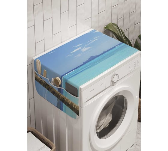 Органайзер для хранения Ambesonne "Душевная пальма" на стиральную машину, 45x120 см, cwm_8130