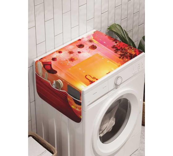 Органайзер для хранения Ambesonne "Перед праздником" на стиральную машину, 45x120 см, cwm_20313 1