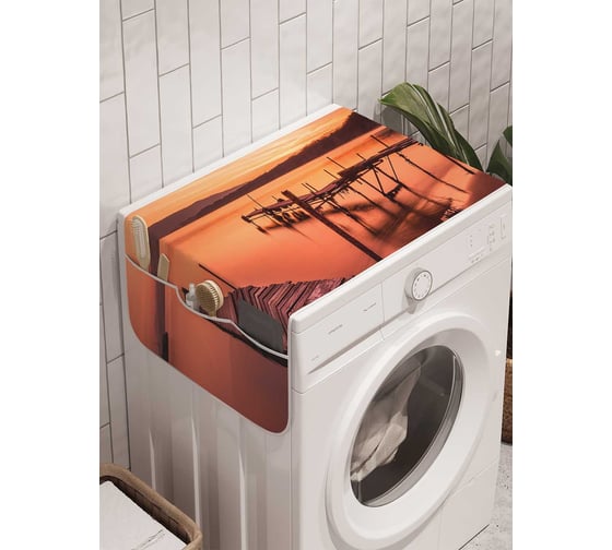 Органайзер для хранения Ambesonne "Морские мостики" на стиральную машину, 45x120 см, cwm_21348 1