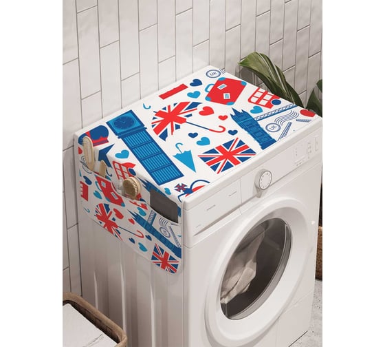 Органайзер для хранения Ambesonne "Любовь англичанина" на стиральную машину, 45x120 см, cwm_9400 1