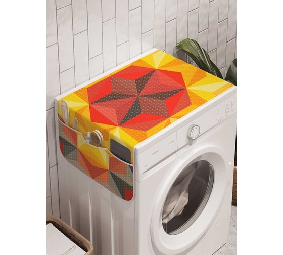 Органайзер для хранения Ambesonne "Цветные соты" на стиральную машину, 45x120 см, cwm_21409 1