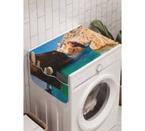 Органайзер для хранения Ambesonne "Корабль на камнях" на стиральную машину, 45x120 см, cwm_20557