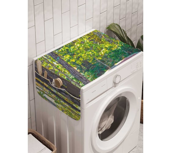 Органайзер для хранения Ambesonne "Забытая машина" на стиральную машину, 45x120 см, cwm_21329 1