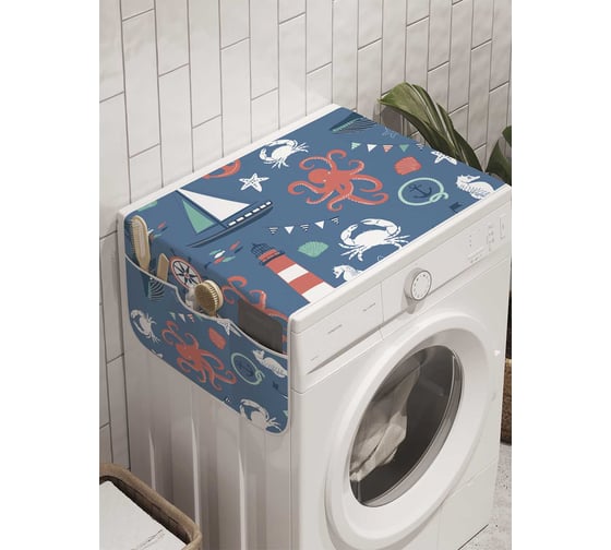 Органайзер для хранения Ambesonne "Капитанские сны" на стиральную машину, 45x120 см, cwm_8313 1