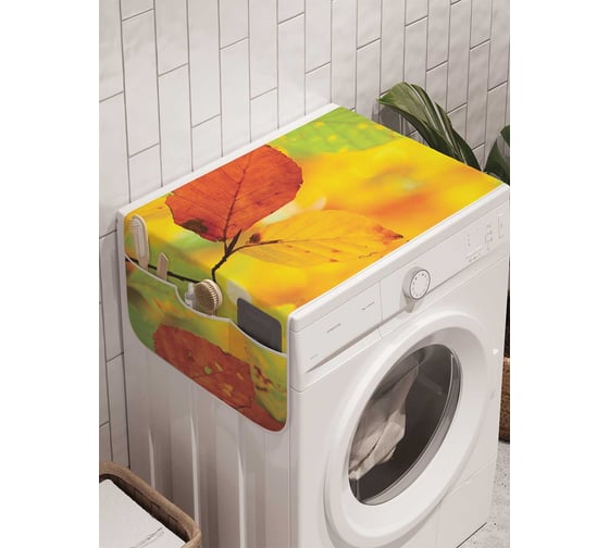 Органайзер для хранения Ambesonne "Лиственное отражение" на стиральную машину, 45x120 см, cwm_7116 1