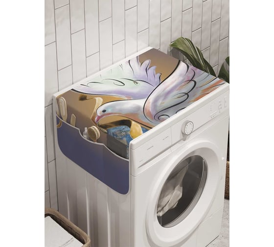 Органайзер для хранения Ambesonne "Голубь мира" на стиральную машину, 45x120 см, cwm_7834 1