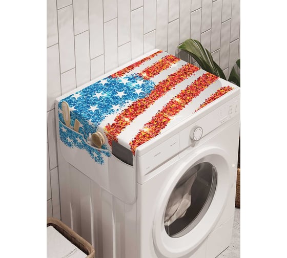 Органайзер для хранения Ambesonne "Сердце Америки" на стиральную машину, 45x120 см, cwm_20734 1