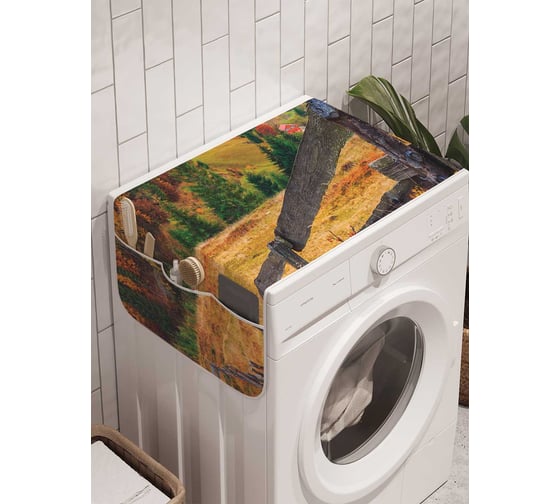 Органайзер для хранения Ambesonne "Заборчик на холмах" на стиральную машину, 45x120 см, cwm_19299 1