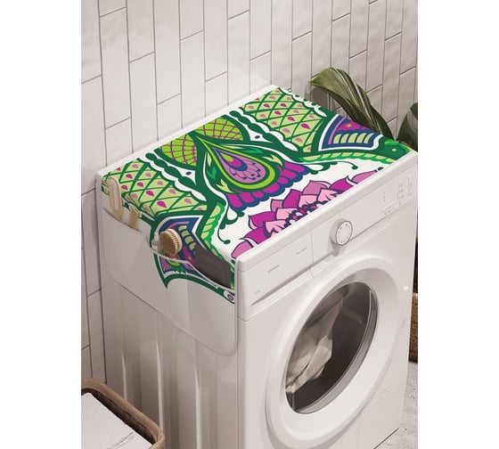 Органайзер для хранения Ambesonne "Хамса в красках" на стиральную машину, 45x120 см, cwm_19278 1