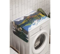 Органайзер для хранения Ambesonne "Лесное озеро у гор" на стиральную машину, 45x120 см, cwm_8362