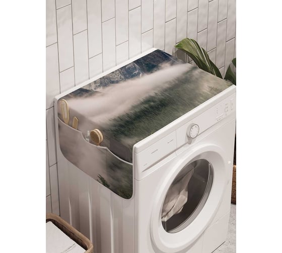 Органайзер для хранения Ambesonne "Ели в тумане" на стиральную машину, 45x120 см, cwm_19005 1