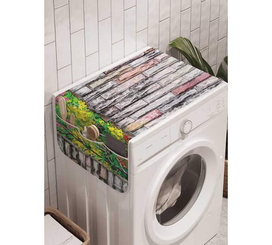 Органайзер для хранения Ambesonne "Окно к природе" на стиральную машину, 45x120 см, cwm_19747