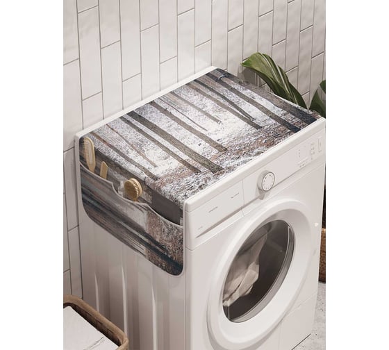 Органайзер для хранения Ambesonne "Морозный лес" на стиральную машину, 45x120 см, cwm_18893 1