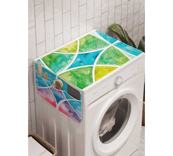 Органайзер для хранения Ambesonne "Радуга на витраже" на стиральную машину, 45x120 см, cwm_18921 1