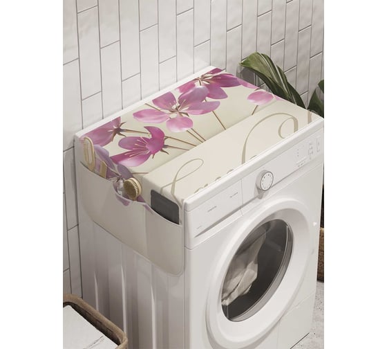 Органайзер для хранения Ambesonne "Цветочное спасибо" на стиральную машину, 45x120 см, cwm_9023