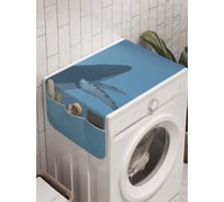 Органайзер для хранения Ambesonne "Пара китов" на стиральную машину, 45x120 см, cwm_9228