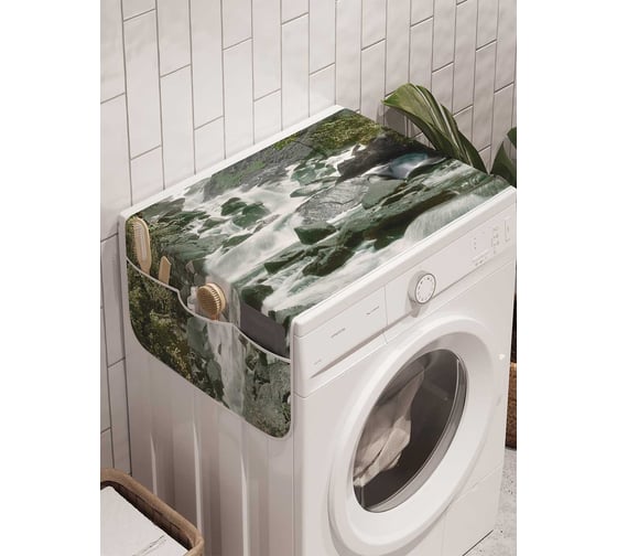 Органайзер для хранения Ambesonne "Вода камень точит" на стиральную машину, 45x120 см, cwm_19008 1