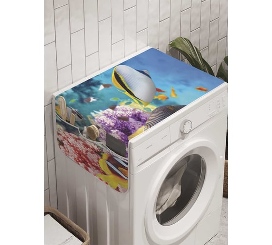 Органайзер для хранения Ambesonne "Рыбная мода" на стиральную машину, 45x120 см, cwm_9239 1