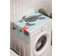 Органайзер для хранения Ambesonne "Черепаха, кит и якорь" на стиральную машину, 45x120 см, cwm_5012