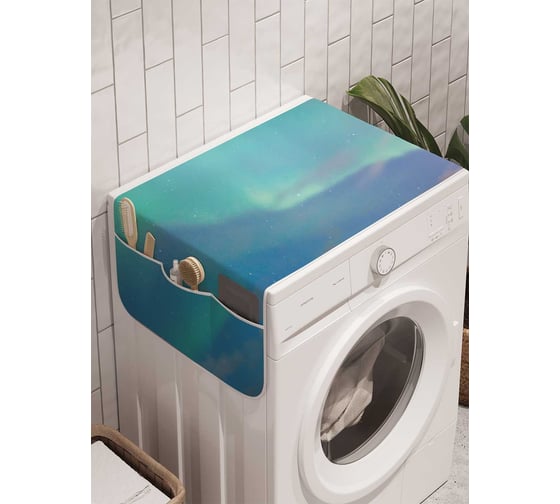 Органайзер для хранения Ambesonne "Манящее северное сияние" на стиральную машину, 45x120 см, cwm_6629